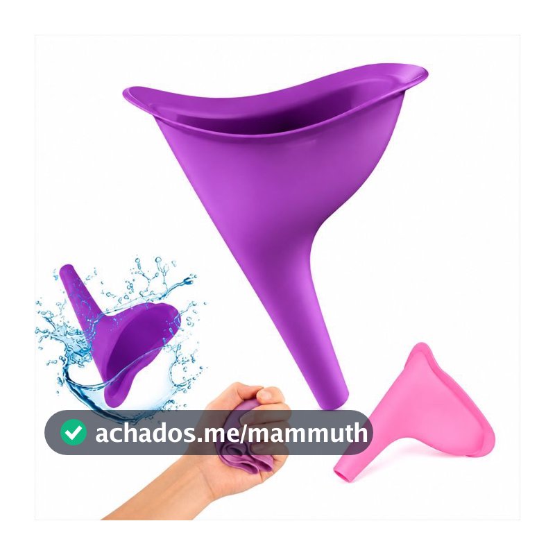Urinol Portátil Feminino Reutilizável de Silicone para Viagem Camping Trilha Festival Banheiro