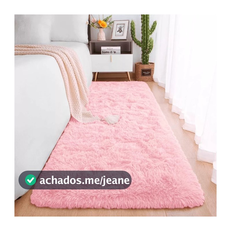 Tapete Passadeira Vários Tamanhos Corredor Quarto Sala Beira de Cama Felpudo Peludo