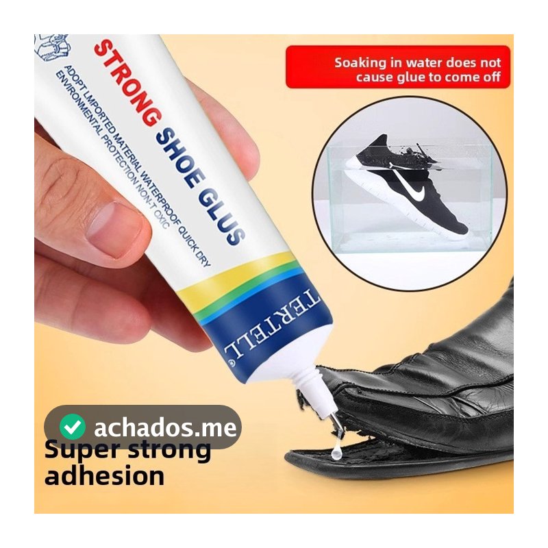 Cola forte para calçados, 60ml adesivo impermeável para reparo de sapatos de couro tênis e plásticos.cola