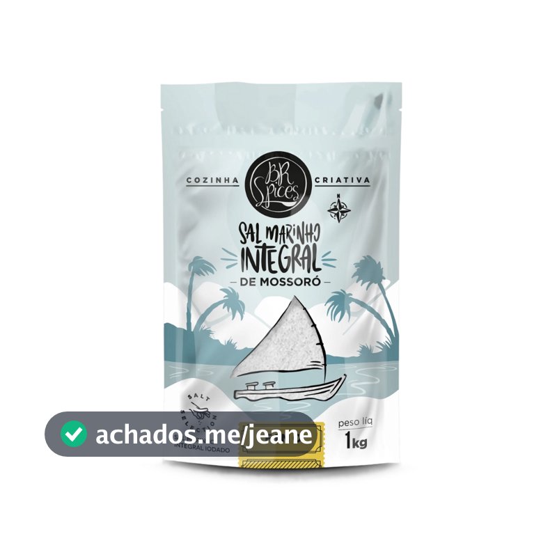 Sal Marinho BR Spices Integral De Mossoró Fino Pouch 1KG