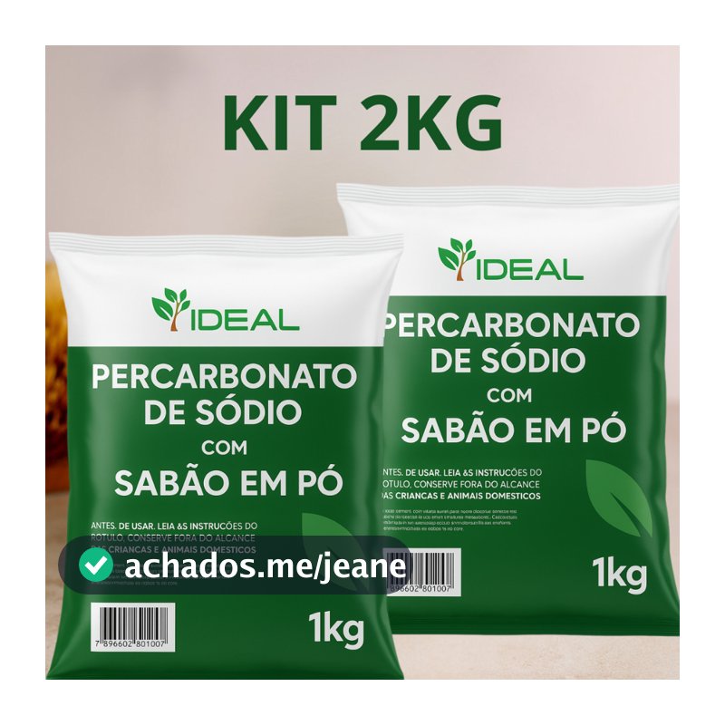 Percabonato Perfumado Com Sabão em Pó 2kg 1kg