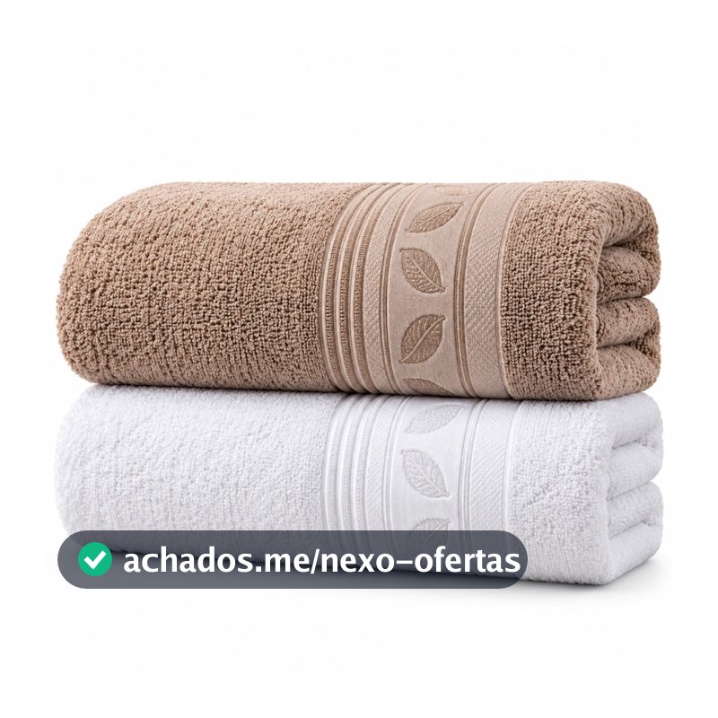 Kit de 2 Toalhas de Banho, Algodão Confortável toalha Grande Grossa 70x 140cm toalha de banho