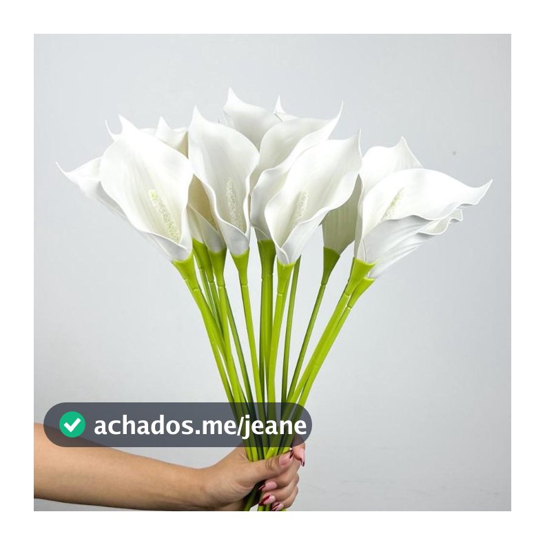 Kit 5 a 20 Copo de Leite Artificial Emborrachado Toque Real Decorar Arranjo Casa Casamento - HJ803052 M