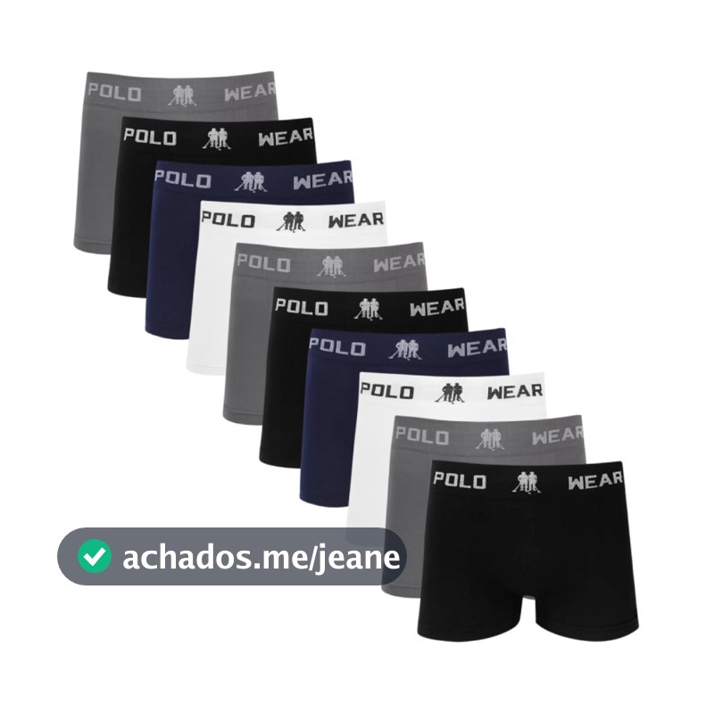 Kit 10 Cuecas Boxer Masculinas PoloWear Microfibra Sortidas