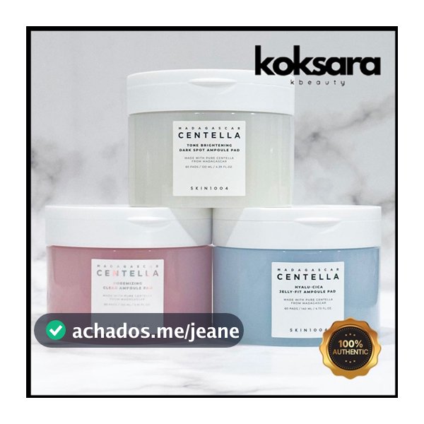 [OFFICIAL]] Skin1004 Ampola Pad 3 Tipos (Tone Brightening Dark Spot 130ml/Ácido Hialurônico Jelly Fit 140ml/Poros Mizing Clear 160ml)