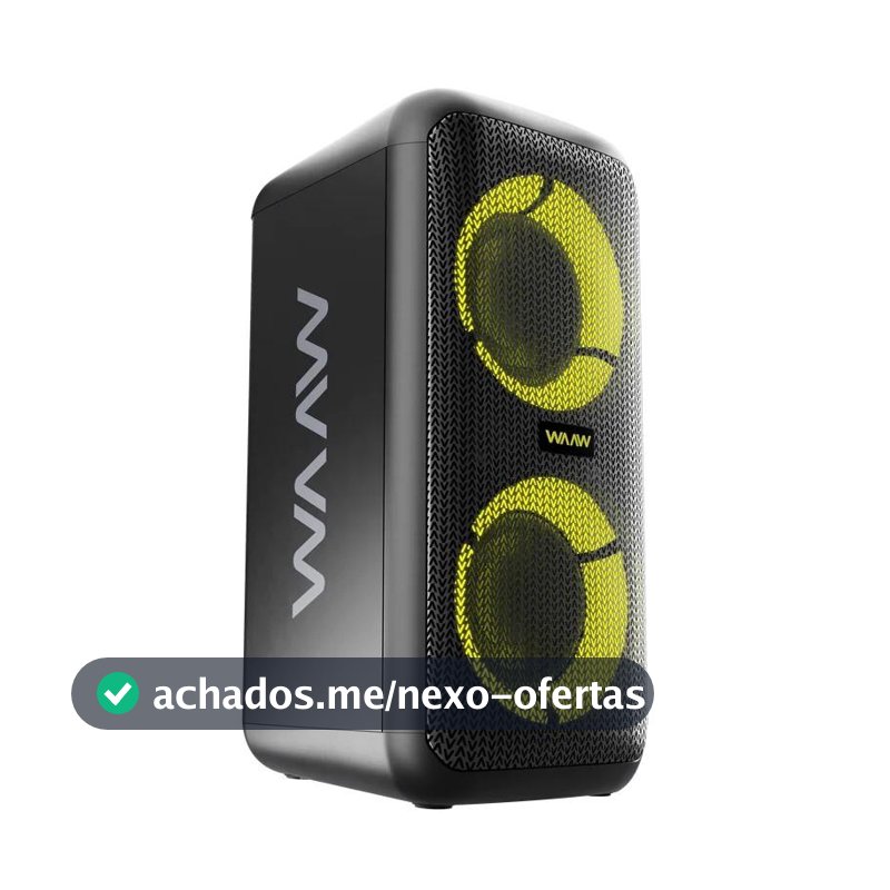 Caixa de Som WAAW Sound Box Infinite 200 Bluetooth 160W Preta