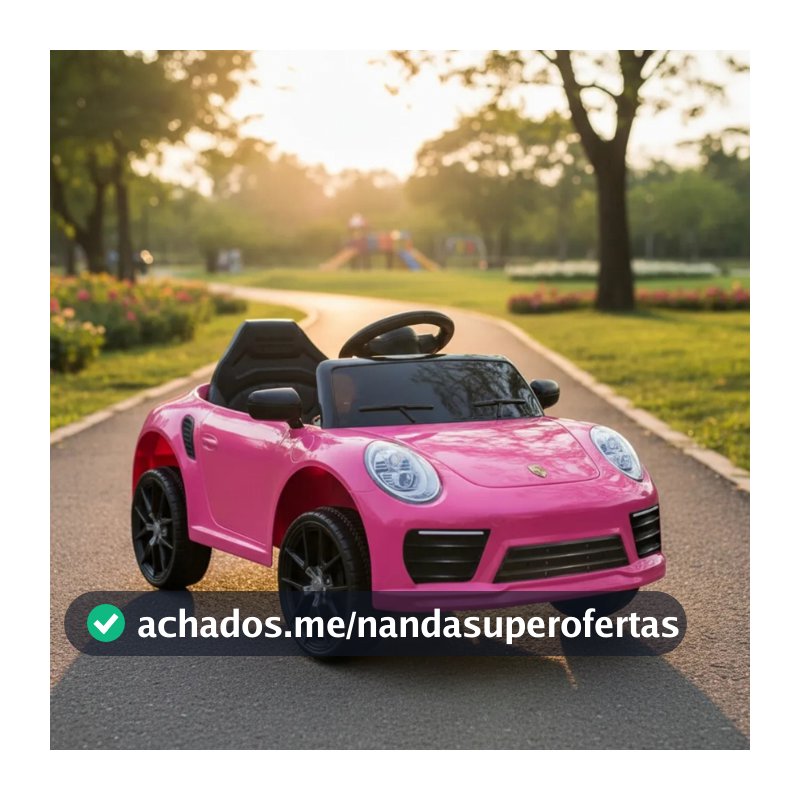 Carro Carrinho Elétrico Infantil com Controle Remoto Luz Som Buzina Até 30kg