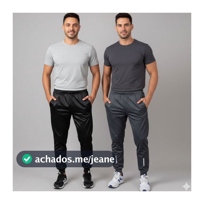 Calças Jogger Slim Fit Com Refletivo Esportiva Para Academia, Corrida e Trabalho Com Bolsos Laterais