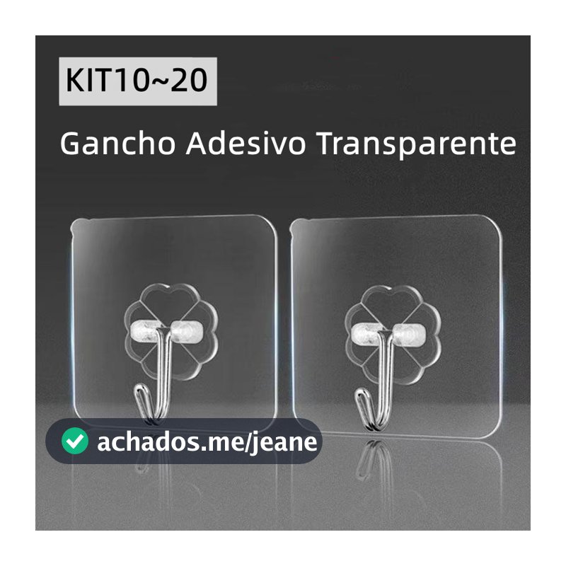 Ganchos Autoadesivos Adesivo Instalação Sem Pregos e Ajuste Fácil Cozinha Gancho Adesivo Parede Transparente