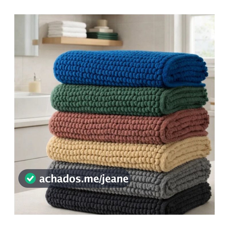 Tapetes Bolinha 40x60 de Banheiro Microfibra Antiderrapante Super Macio e Absorvente
