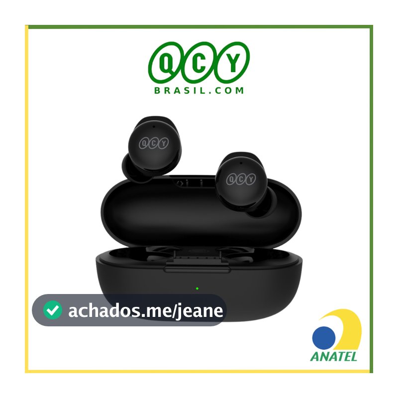 Fone de Ouvido QCY T17 Sem Fio Bluetooth 5.1 TWS Modo Game e Microfone ENC