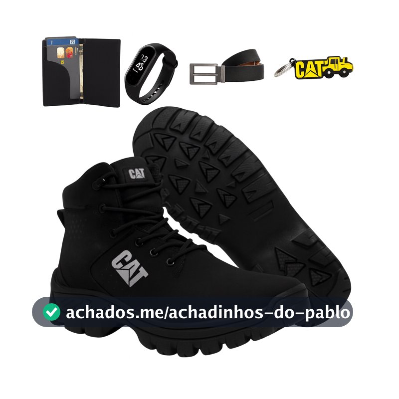 Bota Botina Coturno Masculino  Impermeável Em Couro