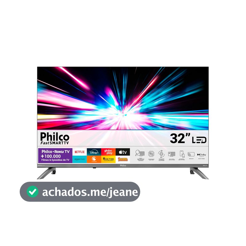 Smart Tv 32'' Philco Roku Tv Dolby Áudio Hdr10 P32crb