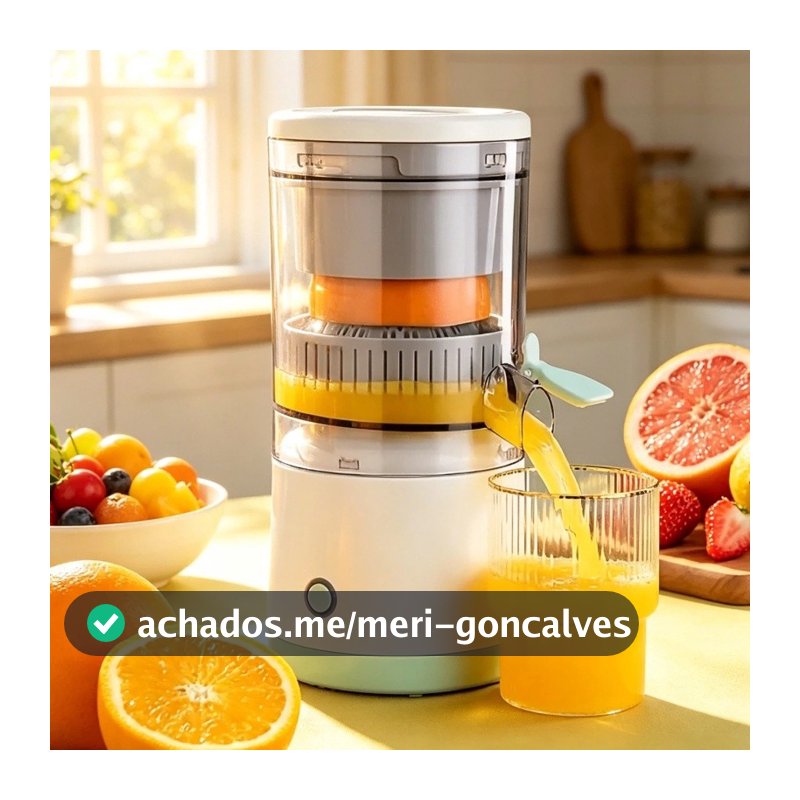 Espremedor Elétrico Laranja Limão Frutas Fazer Sucos Recarregável Usb Cozinha