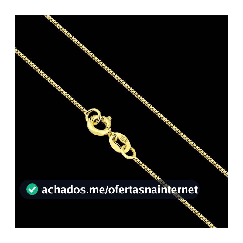 Corrente Veneziana Masculina Banhada a ouro 18k 50cm 60cm 70cm