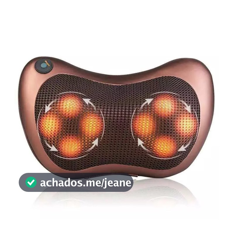 Massageador 8 Bolas Shiatsu Lombar Pescoço Veicular E Casa Almofada Lombar Pescoço Pés 110-220V