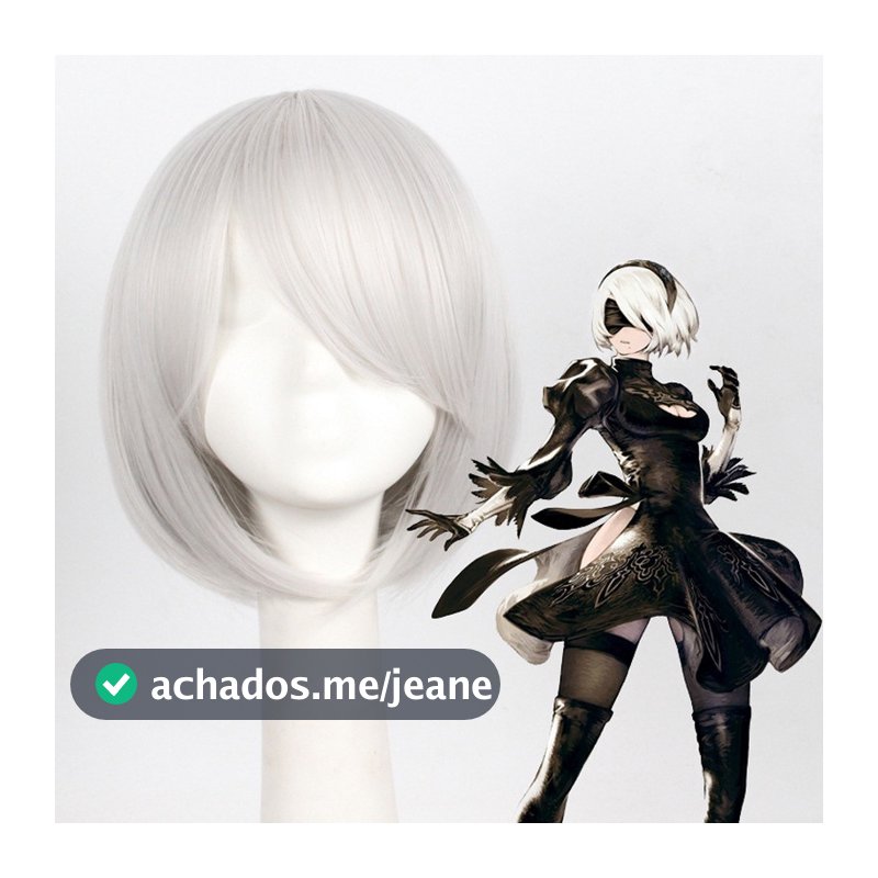 Fantasia de Cosplay Nier Automata Yorha 2B, Conjunto de Fantasia de Anime para Mulheres, Vestido Preto para Festa de Hal