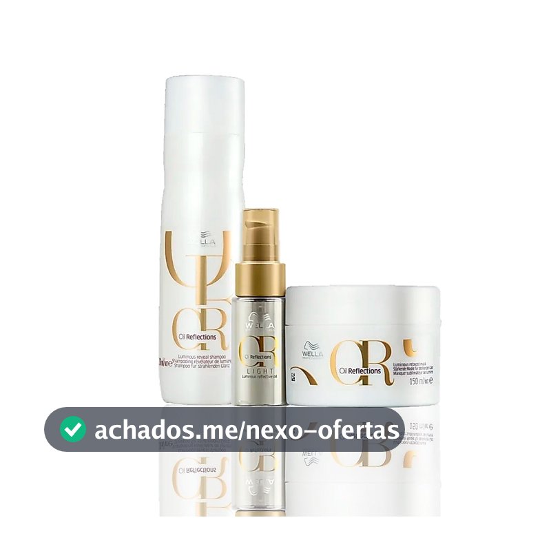 Kit Oil Reflections Shampoo, Máscara e Oil Reflections Light 30ml