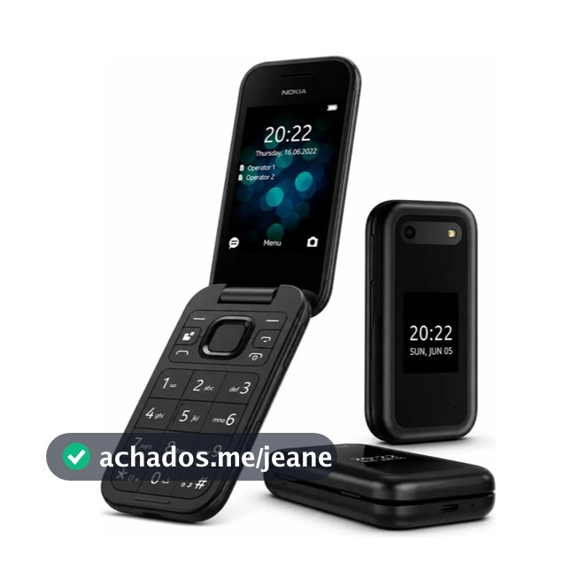 Celular Nokia 2660 Flip Abre Fecha Simples Idoso Tecla Grande Preto