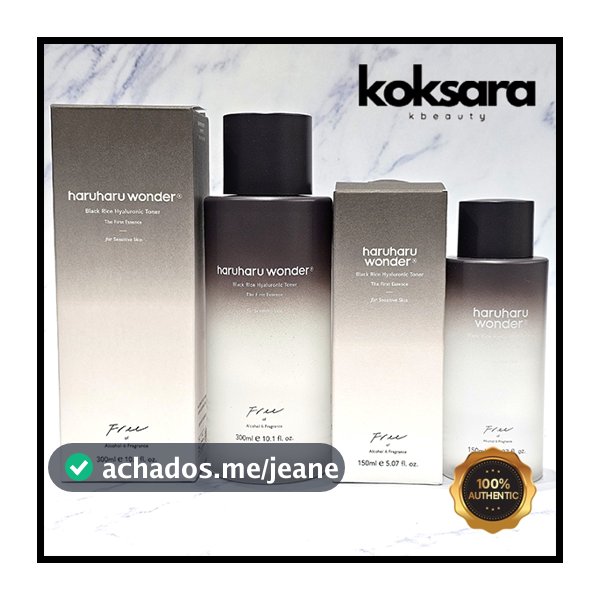 Haruharu Wonder Black Rice Hyaluronic Toner 150ml, 300ml Free of Alcohol & Fragrance