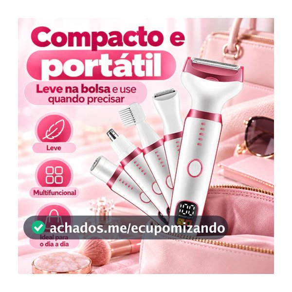 Barbeador Elétrico 4 Em 1 Para Mulheres Remoção De Pelos Corporais feminino/aparador de pelos do nariz e sobrancelhas