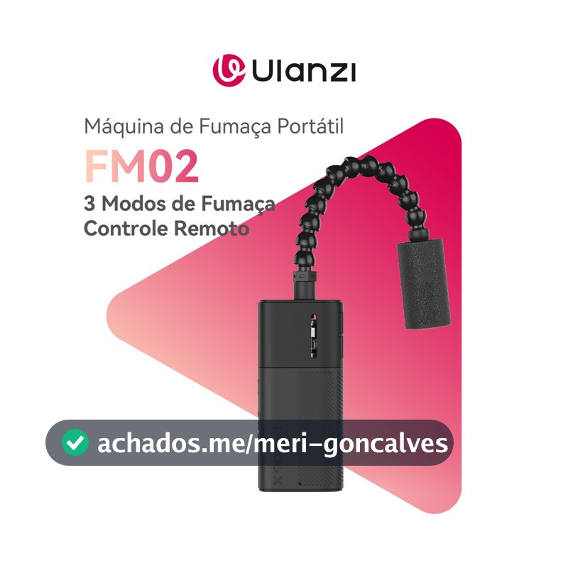 ULANZI FM02 FILMOG X Máquina de Neblina Portátil para Fotografia e Vídeo