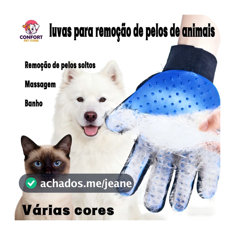Luvas Magnéticas Do Cabelo Do Animal/Luva Escova Pet Nano Magnética – Remove Pelos de Gatos e Cachorros com Facilidade