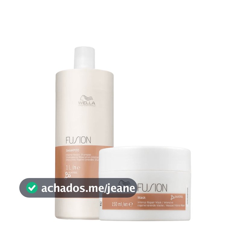 Kit Fusion Shampoo 1L e Máscara 150ml - Wella