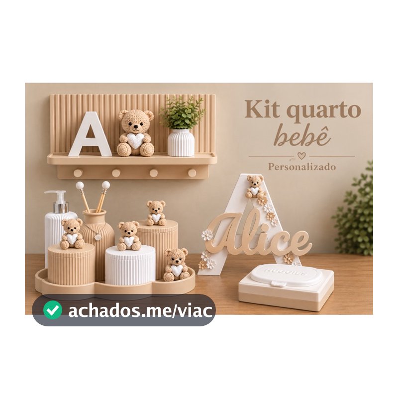 kit decoração quarto bebê Personalizado / kit higiêne bebê / organização delicado e sofisticado