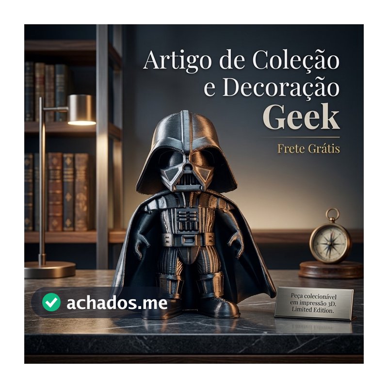 Decoração Nerd Geek Star Vilão Darth Colecionador Vader Wars Nerd Enfeite Temático Brinquedo Criança
