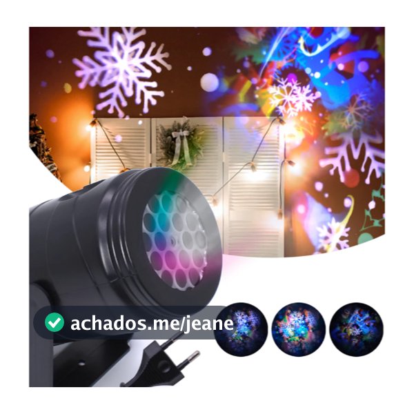 Projetor Led Decoração Natal Desenhos Natalinos Laser Jardim 886 Neve VICCOLI