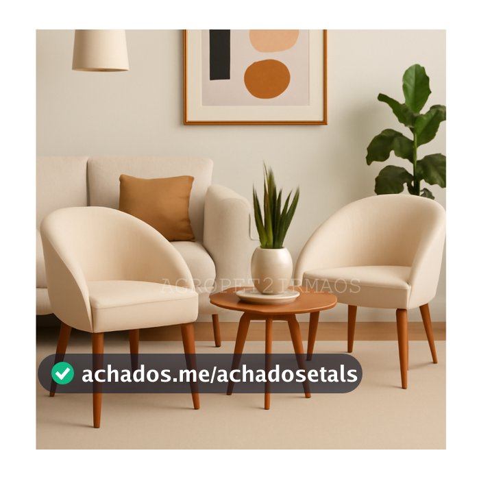 kit 2 Cadeira Lua Decorativa Poltrona Lua Sala de Estar Salão Quarto Estética Decoração Recepção