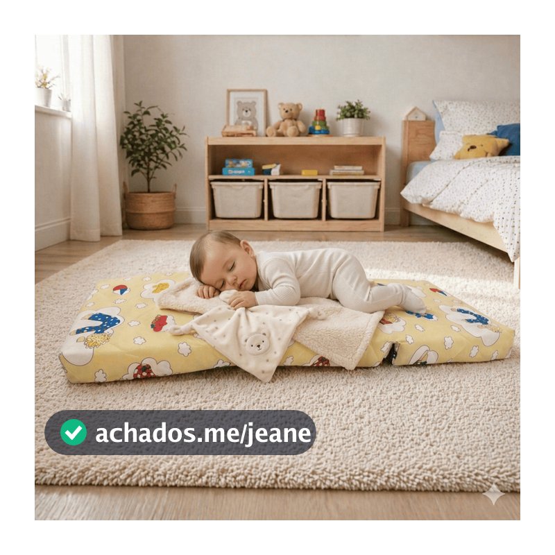 Tapete De Atividades Infantil Dobrável - Colchonete Acolchoado Espaço Kids
