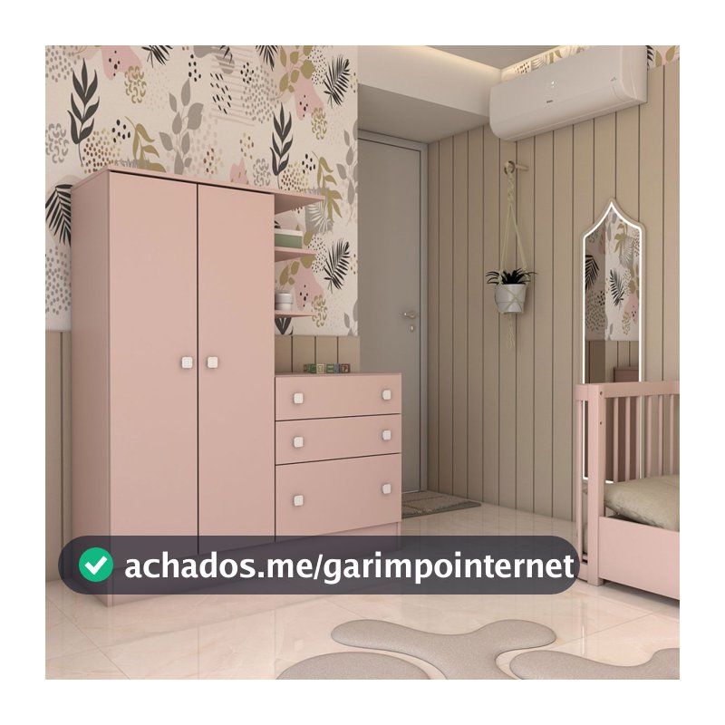 Guarda-Roupa Infantil com Cômoda Colorê 2 Portas 3 Gavetas - Panorama Móveis
