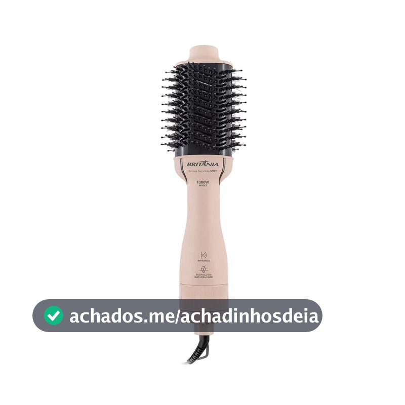 Escova Secadora Britânia Bec07r  Cabo Giratório 1300w Bivolt