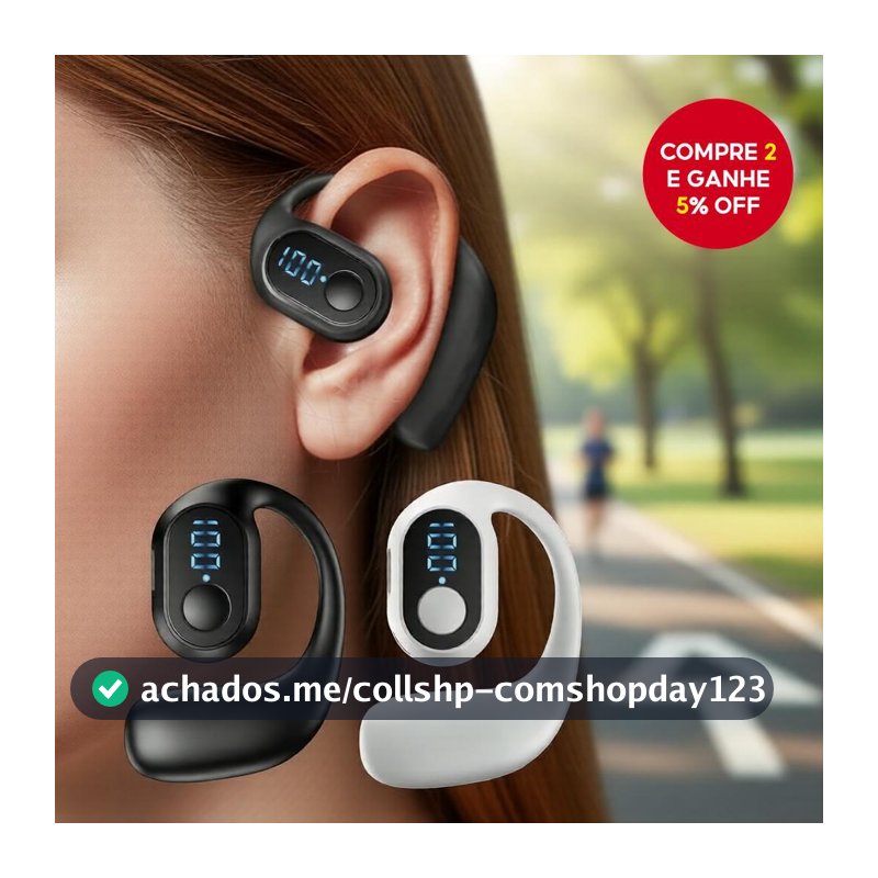 Compre 1 E Ganhe 1 Fones De Ouvido D6/D5 Grátis Sem Fio Bluetooth Fone Único À Prova D'água Com Microfone Bateria De Lon
