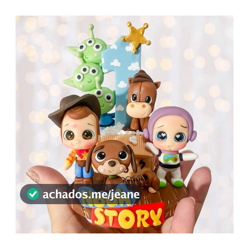 vela de aniversário toystory personalizada em Biscuit