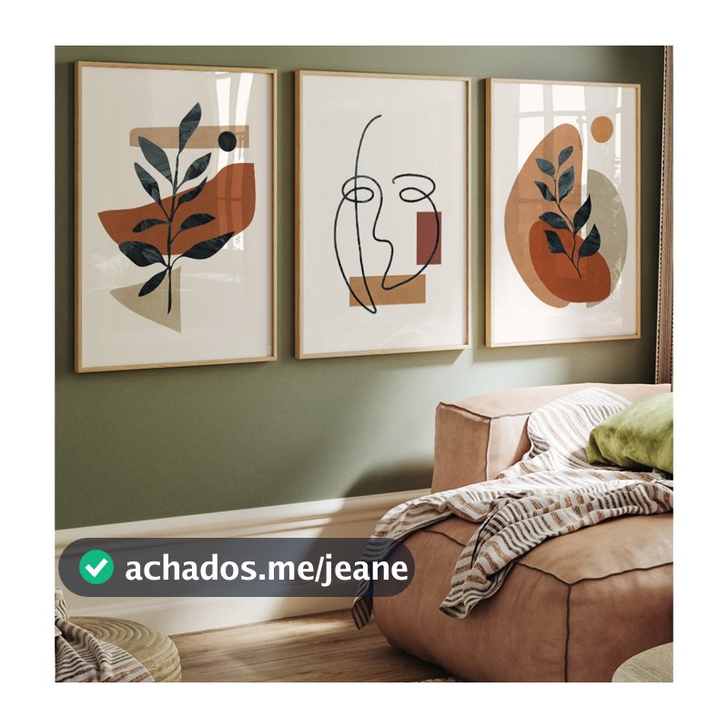 Quadros Decorativos Com Moldura Sala Quadro Decorativo Quarto Casal Trio Abstrato Rosto E Formas