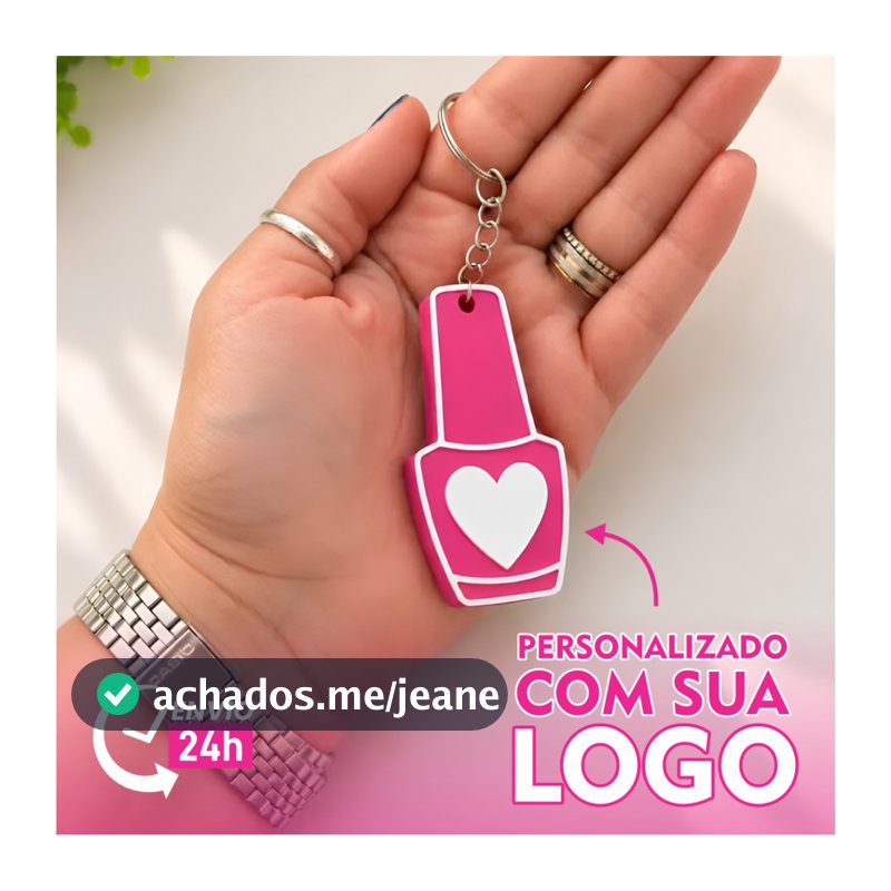Kit 90 Unidades de Chaveiro Abridor de Lata Personalizado com Sua Logo Manicura Nails Brinde Presente Mimo