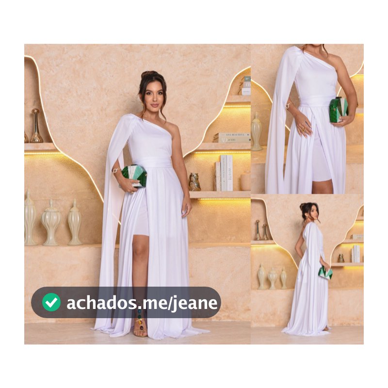 Vestido Feminino de Festa com Capa Elegante