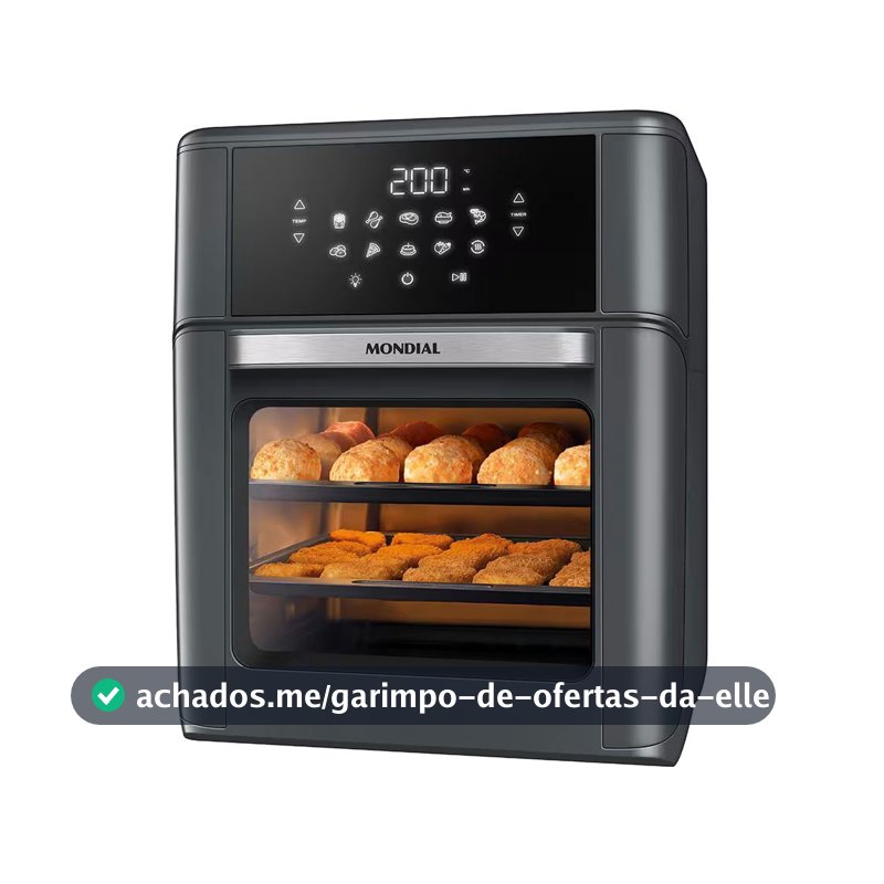 Fritadeira Air Fryer Oven AFON-12L-FG 12L Digital 2000W Mondial