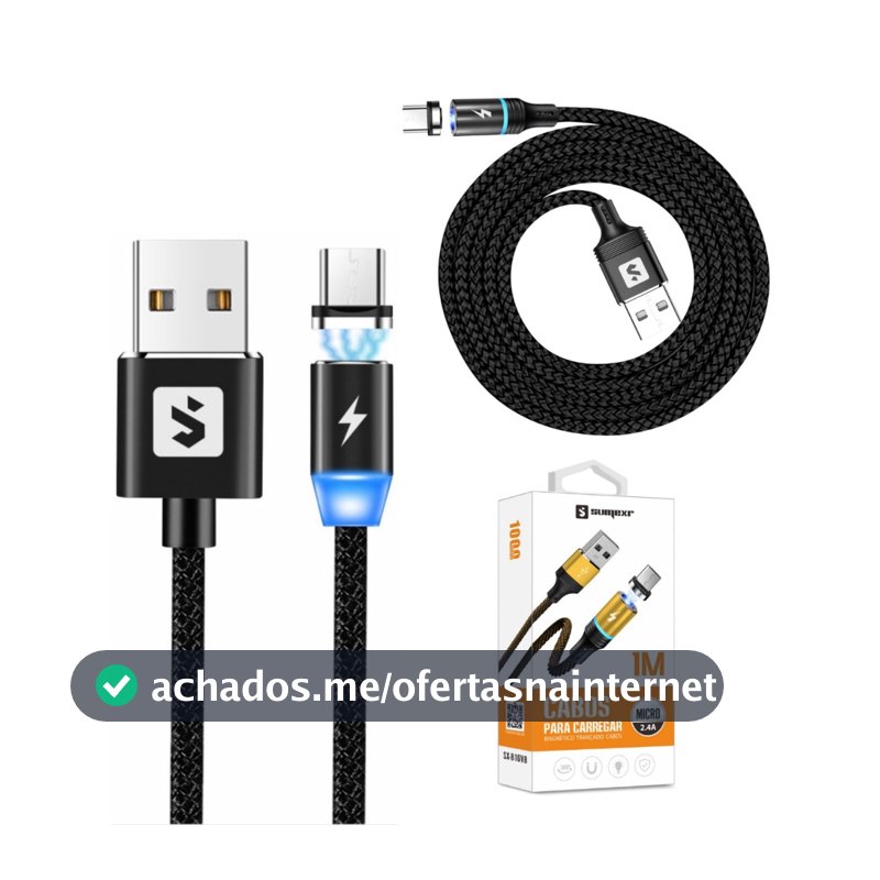 2 Cabo Magnéticos Para V8, J3Prime , Lenovo,  Usb