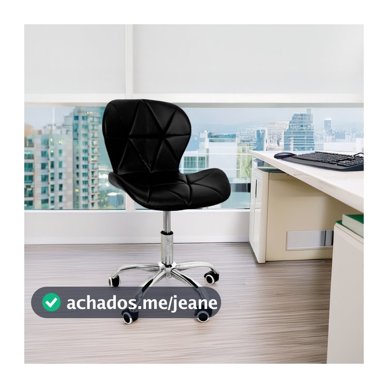 Cadeira Escritório Slim Vegas Base Giratória Estofada Home Office