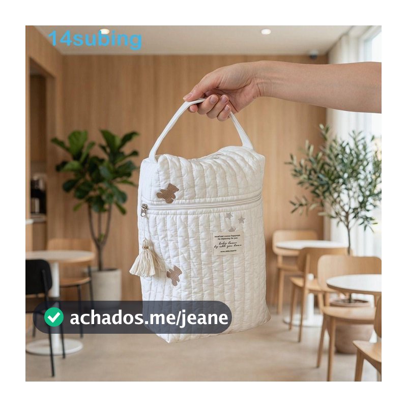Bolsa de fraldas para carrinho de bebé SUBING, bolsa acolchoada para bebé, organizador de algodão de grande capacidade,