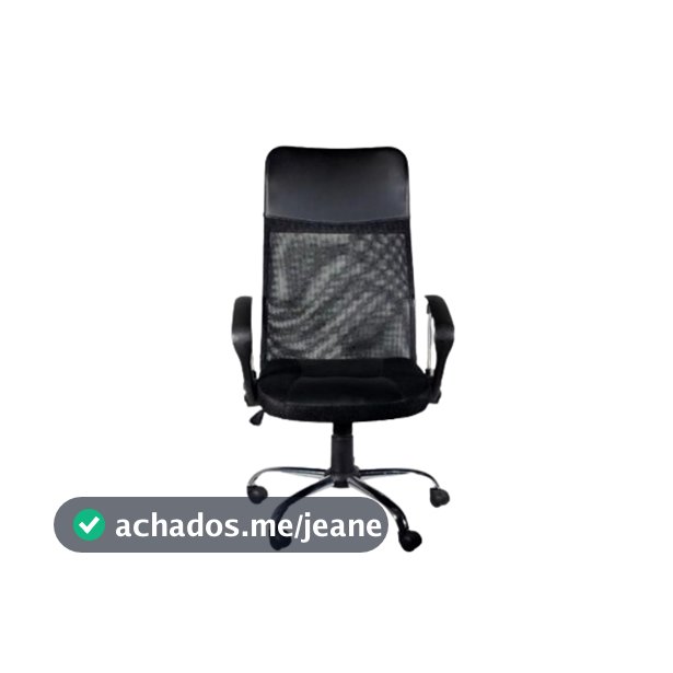 Cadeira Presidente Executiva Giratória De Escritório Estofado Couro Mesh Ergonômica
