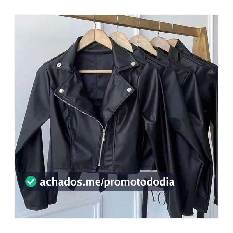 Jaqueta De Couro Feminina Com Ziper Inverno Elegante ENVIO RAPIDO
