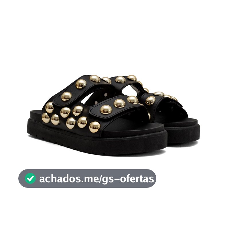 Papete Sandalia Birken Slide Brilhante Leve e Confortavel Feminina