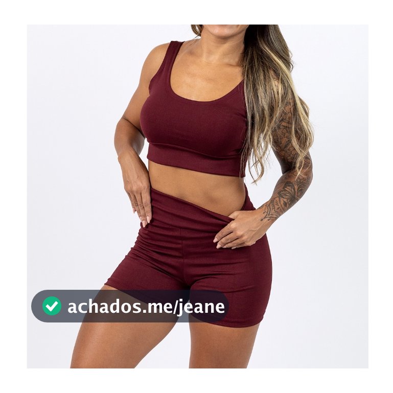 Conjunto Academia Feminino  Short e Top Fitness Cintura Alta Suplex básico em diversas cores