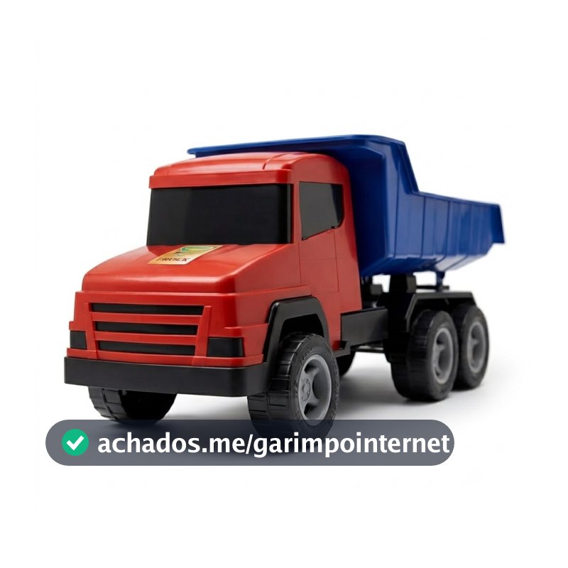 Caminhão Grande Super Truck Caçamba Carrinho de Brinquedo Menino Adijomar 58cm