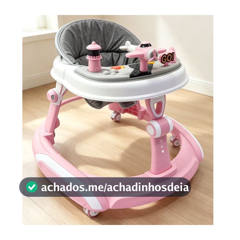 Andador para bebê em formato de avião, antitombamento--2940